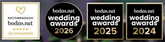 Recomendado en Bodas.net y Wedding Awards 2024, 2025 y 2026